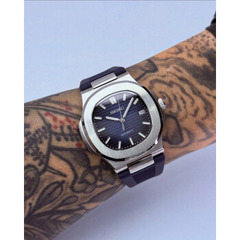 Custom Seiko Mod • Blue Vignette Nautilus • 40mm